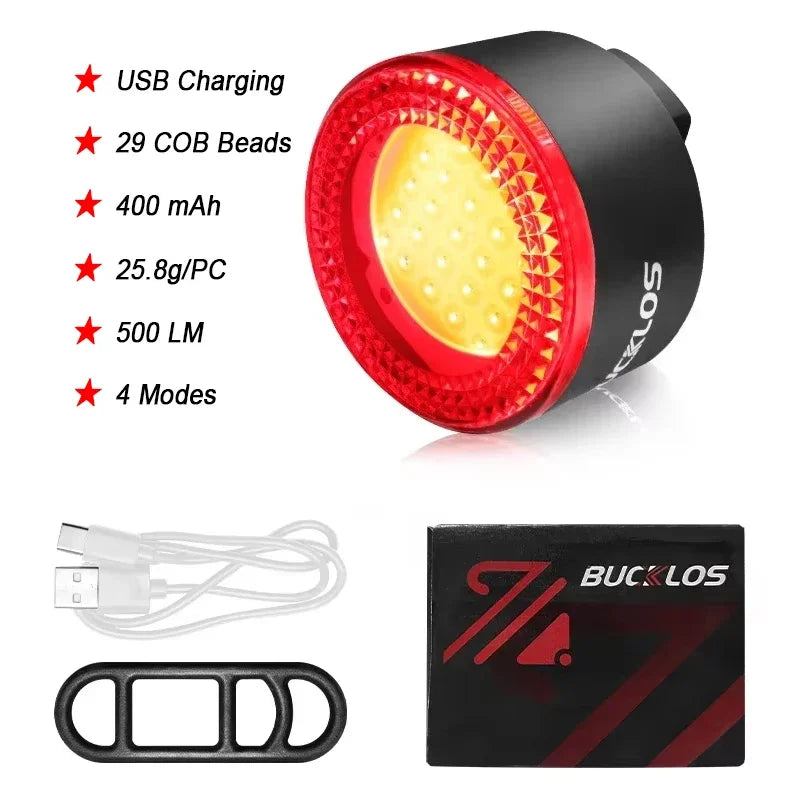 BUCKLOS Fahrradlicht Set mit USB Wiederaufladbar