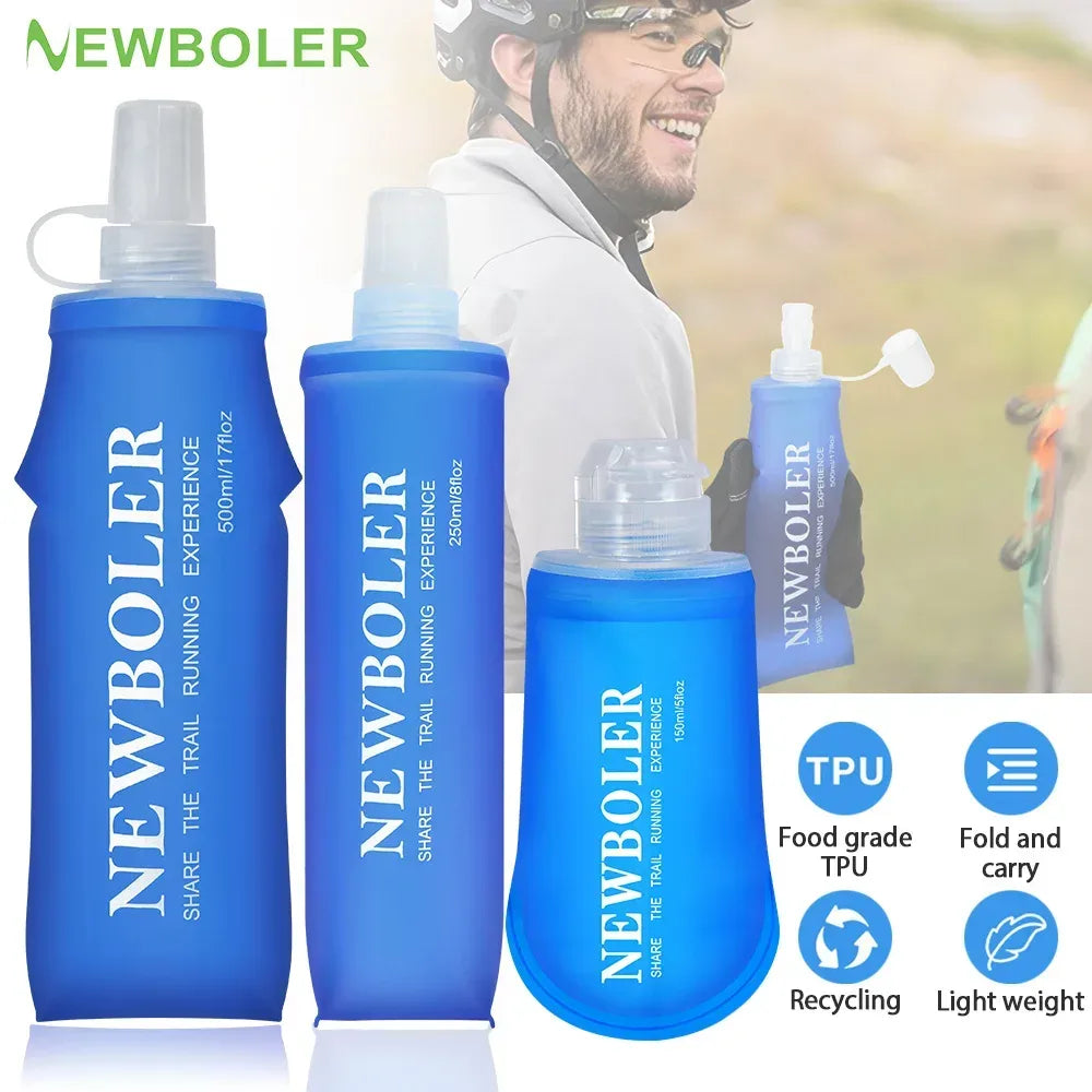 NEWBOLER Faltbare Trinkflasche 150ml 250ml 500ml TPU – clever-campen Camping & Outdoor Schweiz