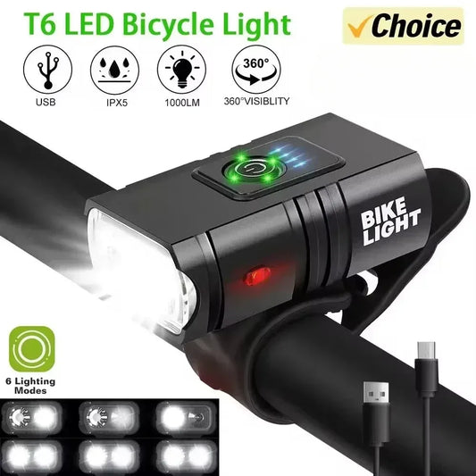 T6 LED Fahrradlicht USB Wiederaufladbar 1000LM – clever-campen Camping & Outdoor Schweiz