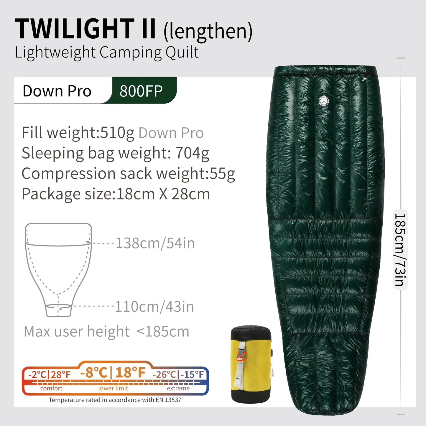 AEGISMAX Wind Hard Twilight 10D -5°C Daunenschlafsack