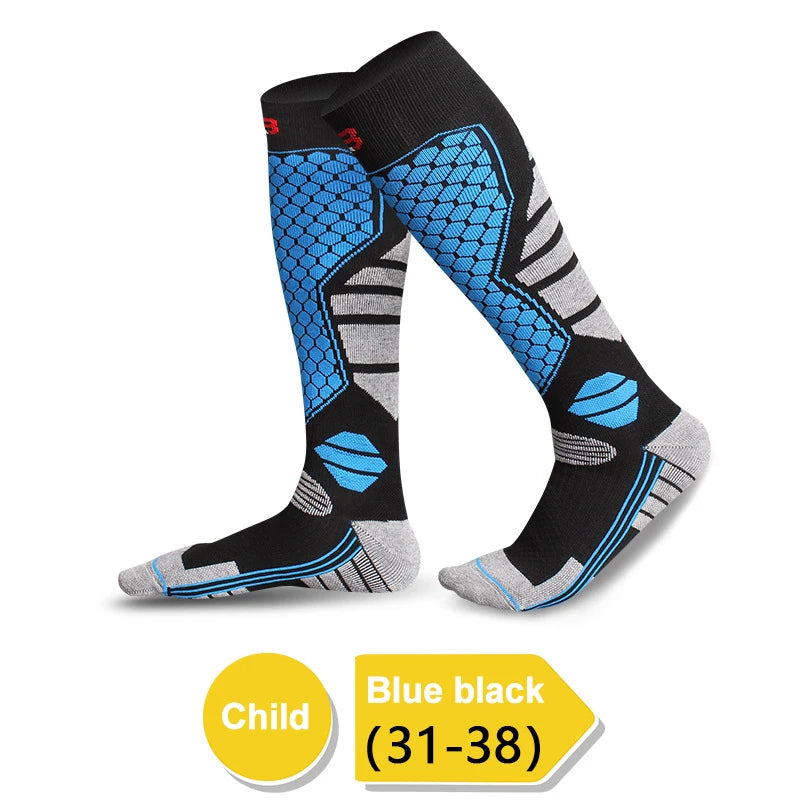 Wärmende Ski-Socken mit Anti-Rutsch und Kompression