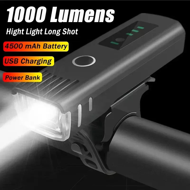 1000LM USB Wiederaufladbare Fahrradlampe mit Powerbank – clever-campen Camping & Outdoor Schweiz