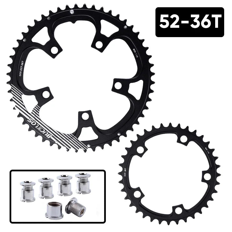 BUCKLOS Kettenblatt 110 BCD für Rennrad 34/36/39/50/52/53T