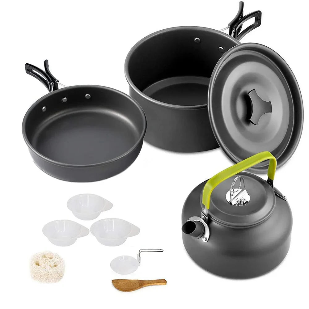 Aluminium Camping Kochgeschirr Set – Leicht und Tragbar