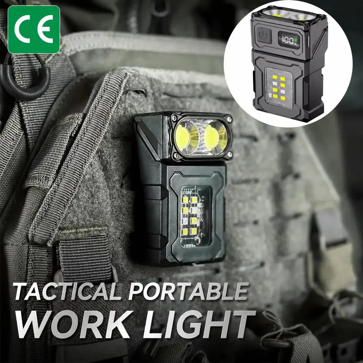Multifunktionale LED Arbeitsleuchte mit verstellbarem Winkel – clever-campen Camping & Outdoor Schweiz