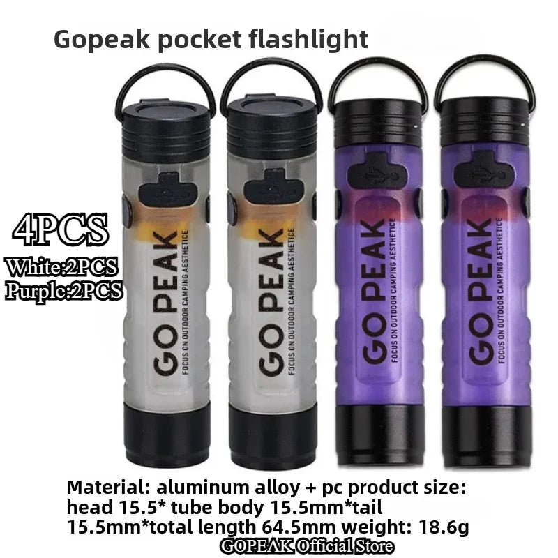 GOPEAK Mini Taschenlampe mit Schlüsselanhänger für Outdoor