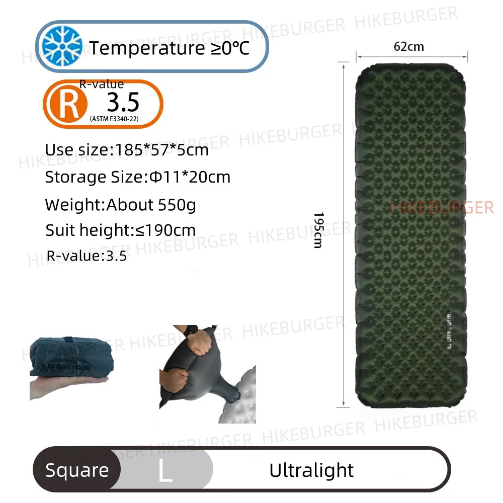 Leichte Camping Luftmatratze R-Wert 7.5 für Outdoor