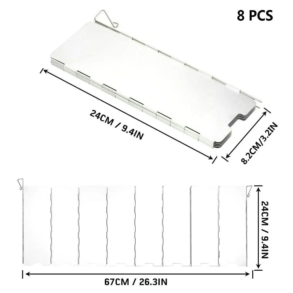 Windschutz für Campingkocher – 8-16 Platten