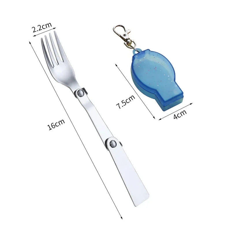 Faltbares Besteckset aus Edelstahl für Outdoor-Aktivitäten