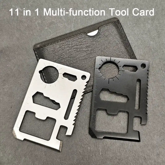 11 in 1 Multifunktions Werkzeugkarte aus Edelstahl – clever-campen Camping & Outdoor Schweiz