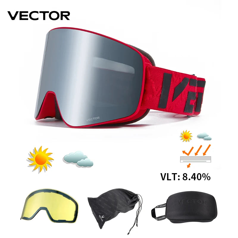 VECTOR Doppel-Lagen Anti-Beschlag Ski-Goggles UV400