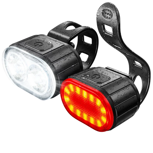 Heinast Fahrradlichter Set - Front- und Rücklicht LED