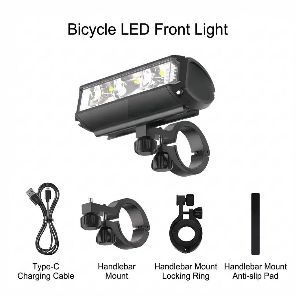 Wasserdichte LED Fahrradlampe mit USB-Ladefunktion – clever-campen Camping & Outdoor Schweiz