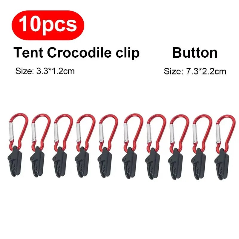 Robuste Camping Zeltclips – Anti-Wind Krokodilklemmen