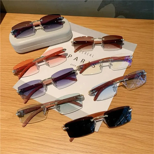 Trendy Rimless Rectangle Sonnenbrillen für Wanderungen – clever-campen Camping & Outdoor Schweiz
