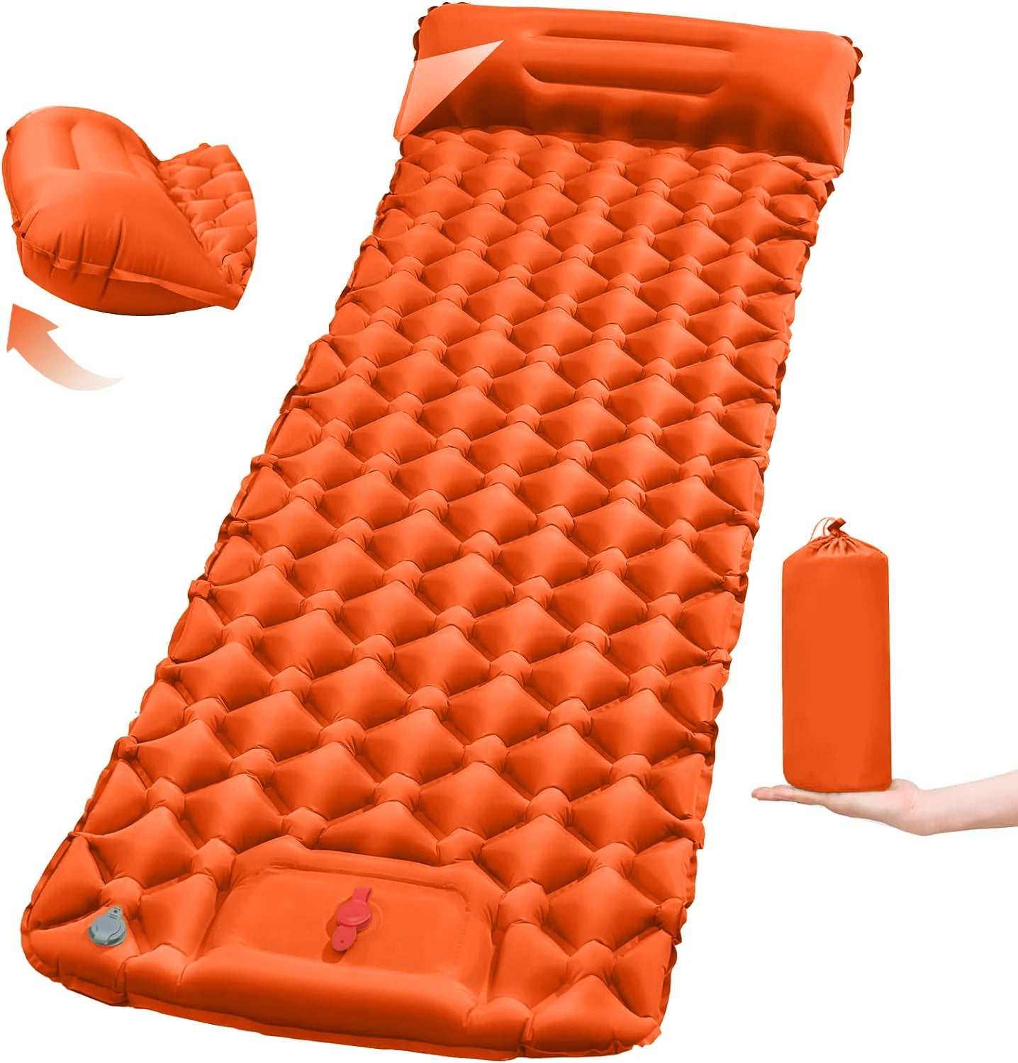 Ultraleichte Isomatte mit Kissen für Camping und Reisen