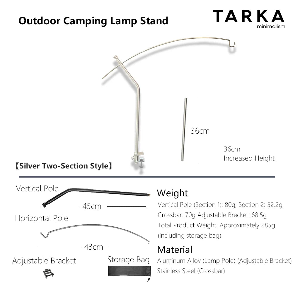 Verstellbarer Campinglicht-Halter für optimale Beleuchtung