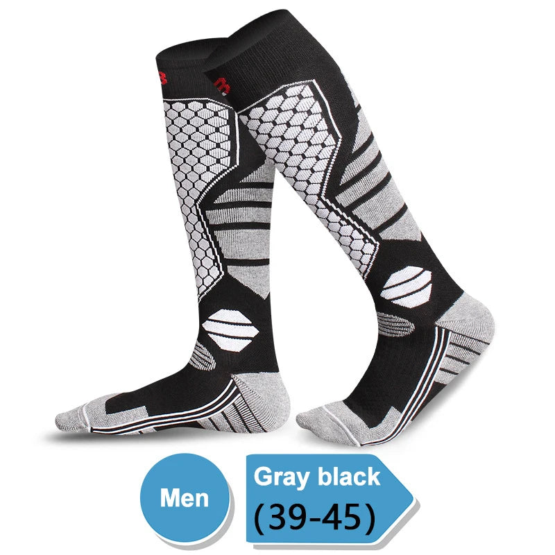 Wärmende Ski-Socken mit Anti-Rutsch und Kompression