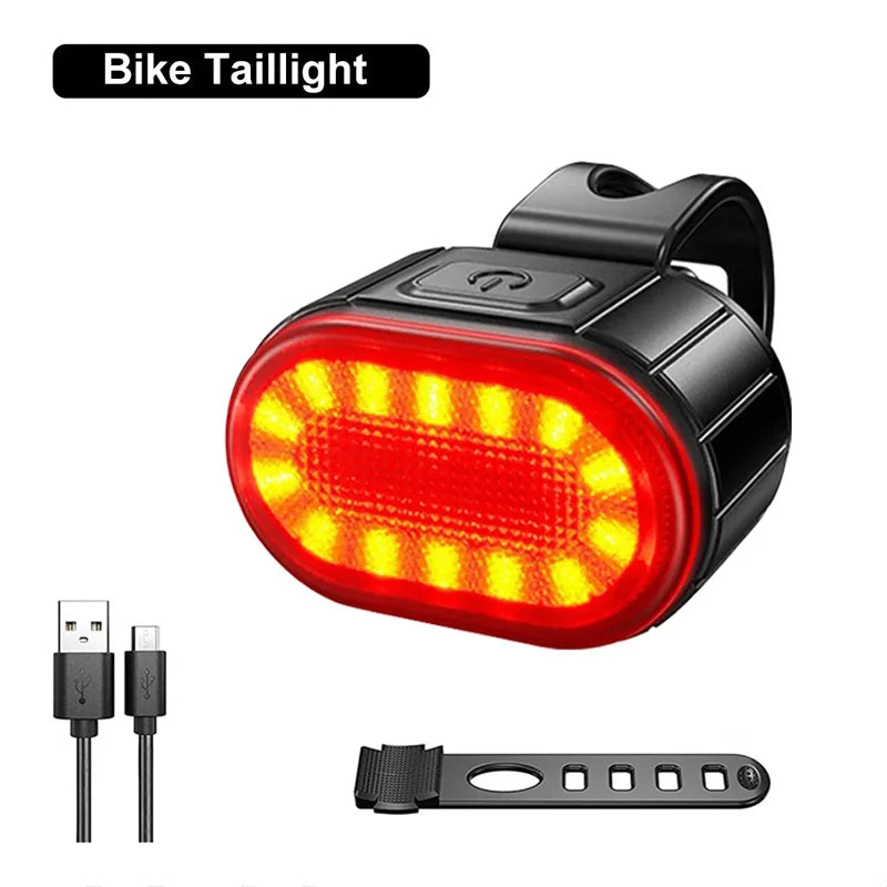 Wiederaufladbares LED Fahrradlicht Set für Vorder