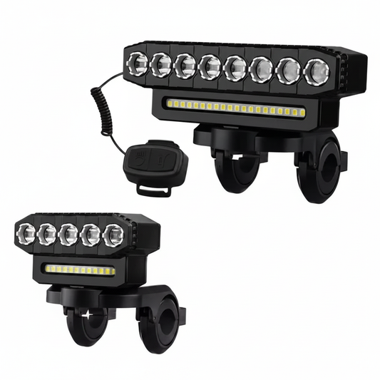 LED Fahrrad Frontlicht mit 130dB Horn – USB wiederaufladbar