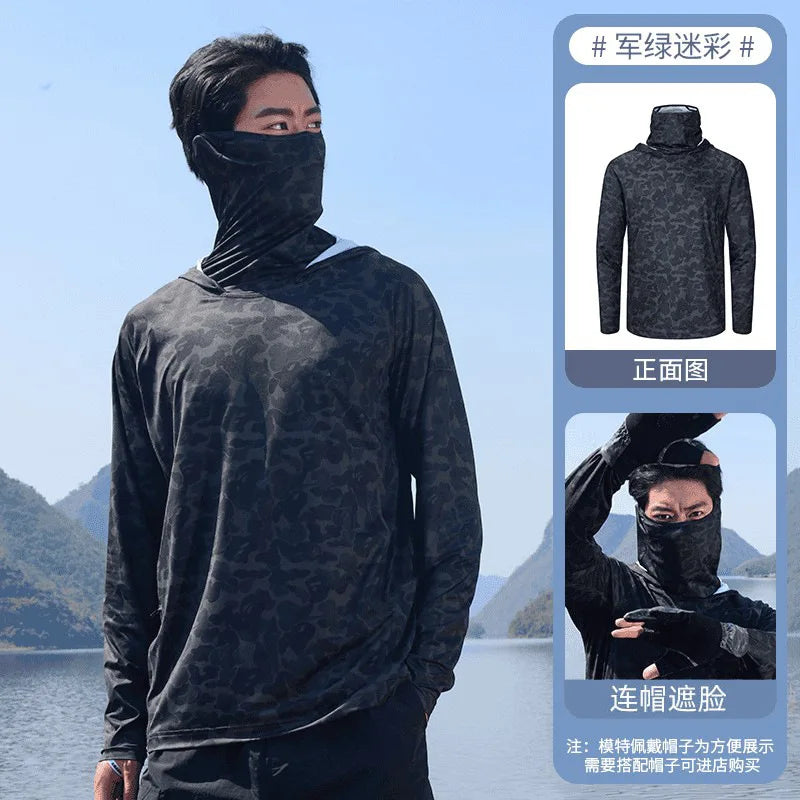 Sommer-Sonnen-Schutz-Shirt für Männer zum Angeln