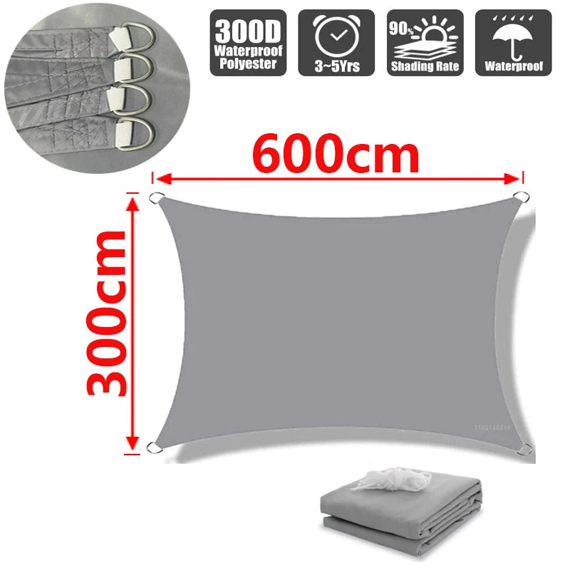 Wasserdichtes Sonnensegel aus 300D Polyester für UV-Schutz