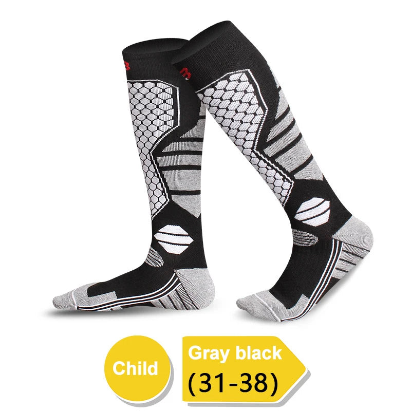 Wärmende Ski-Socken mit Anti-Rutsch und Kompression