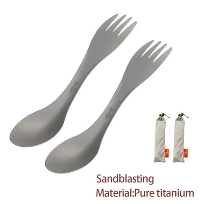 Titanium 2-in-1 Spork für Camping und Outdoor – clever-campen Camping & Outdoor Schweiz