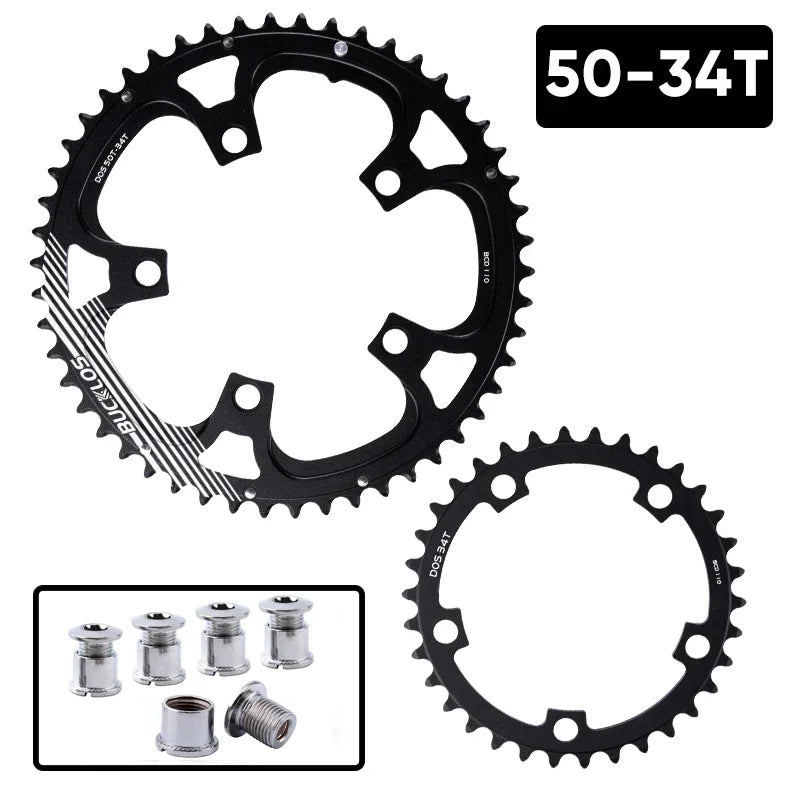 BUCKLOS Kettenblatt 110 BCD für Rennrad 34/36/39/50/52/53T
