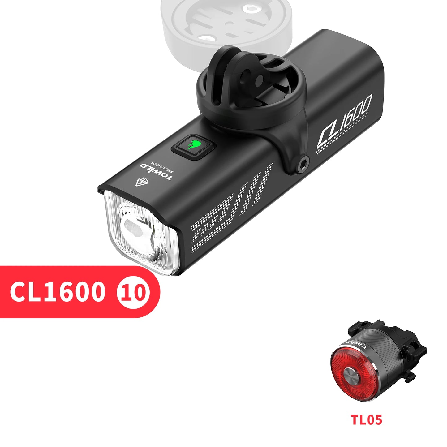 TOWILD CL1600 Fahrradlicht 5000mAh LED Aluminium IPX6