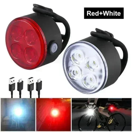 Wasserdichtes Fahrradlicht Set mit USB Aufladung