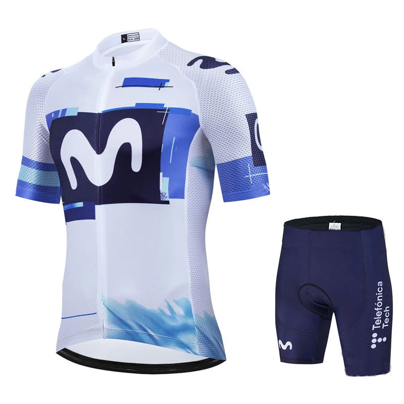 Movistar Fahrradtrikot Set Kurzarm Spanien Herren