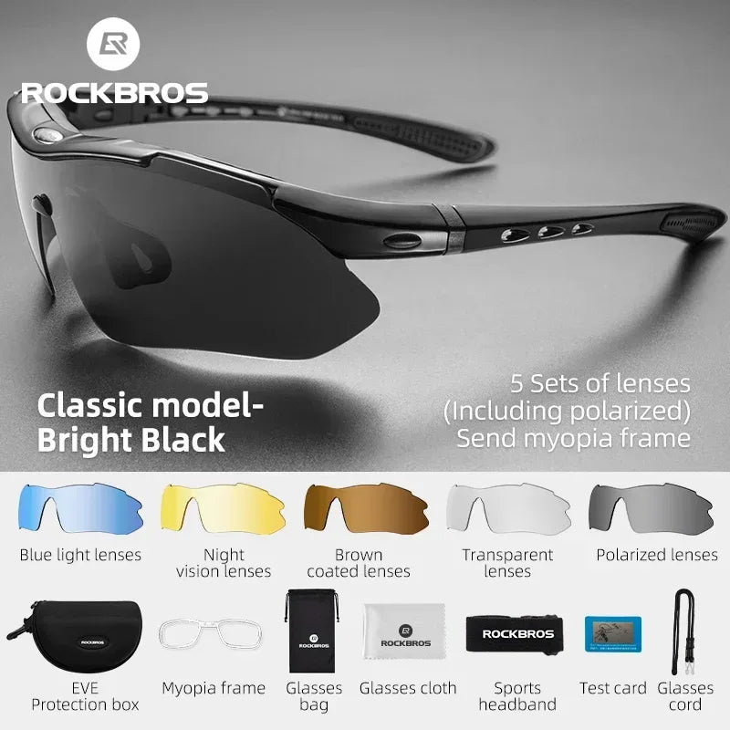 ROCKBROS Polarisierte Wander-Sonnenbrillen mit 5 Linsen – clever-campen Camping & Outdoor Schweiz