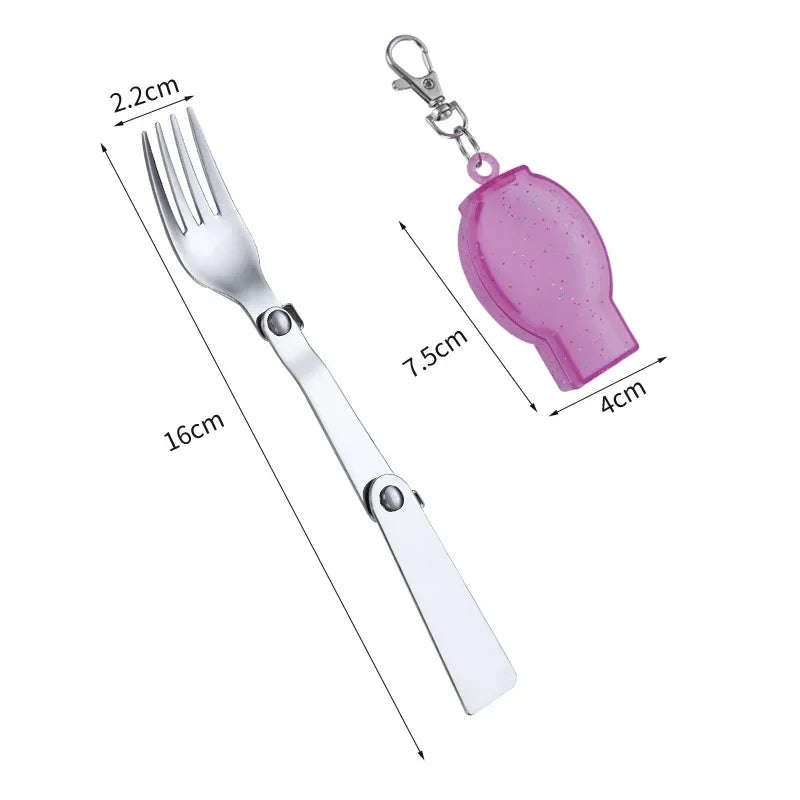 Faltbares Besteckset aus Edelstahl für Outdoor-Aktivitäten