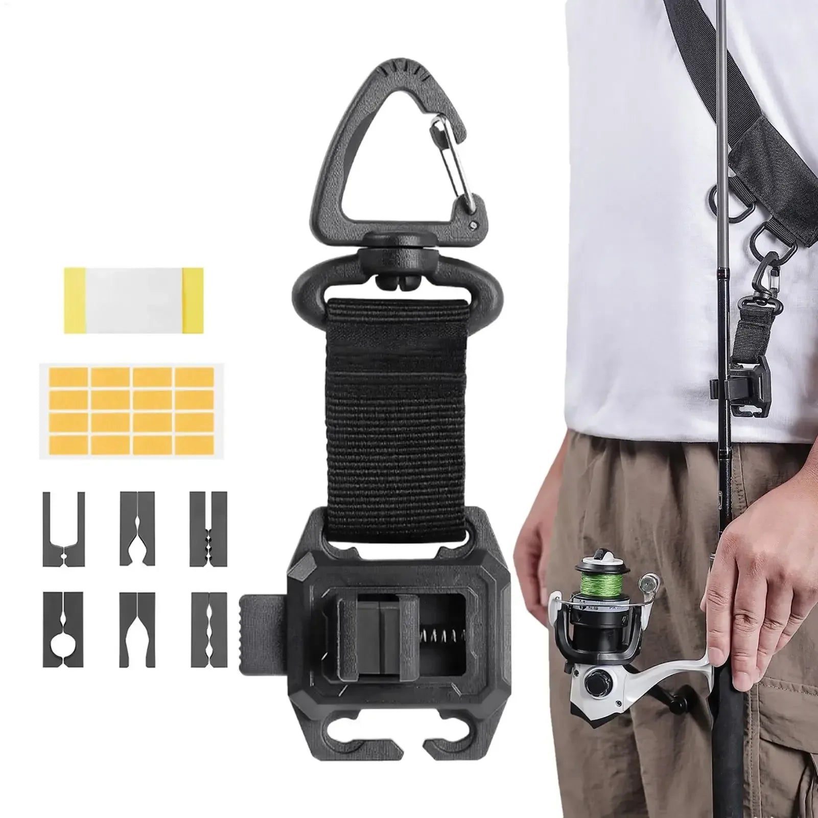 Tragbarer Angelrutenhalter mit Clips – clever-campen Camping & Outdoor Schweiz