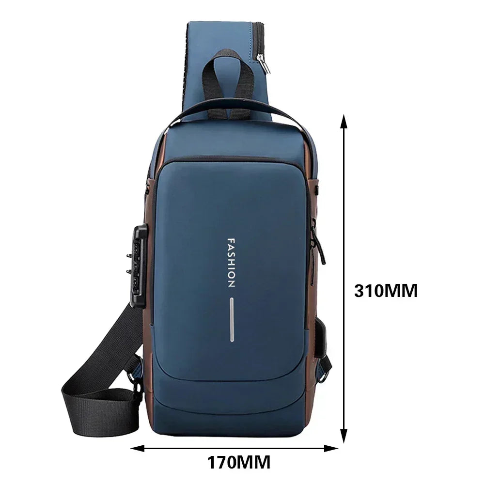 Multifunktionale Designer Anti-Diebstahl USB Schultertasche
