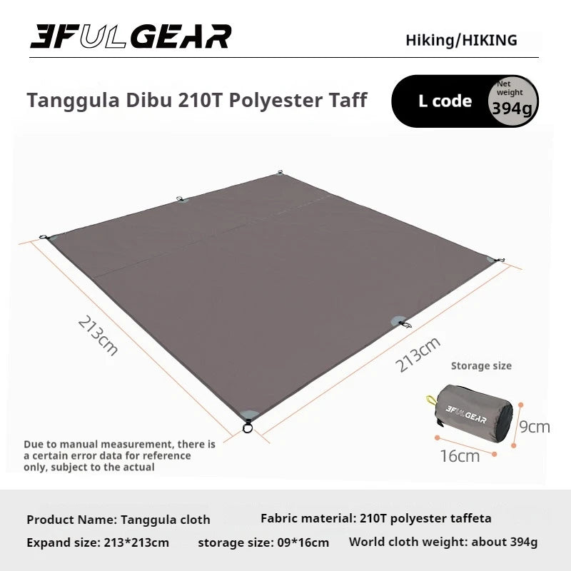 Wasserdichte Zeltunterlage aus 15D Nylon für Camping
