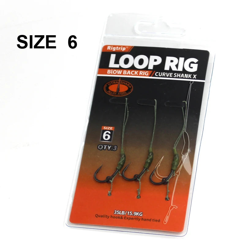 Fertige Loop Rigs für Karpfenangeln
