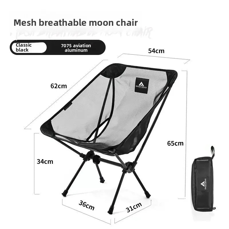 Atmungsaktiver Campingstuhl aus Aluminium für Angler