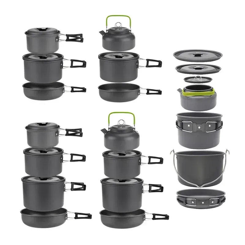 Leichtes Camping Kochgeschirr Set für 1-7 Personen – clever-campen Camping & Outdoor Schweiz