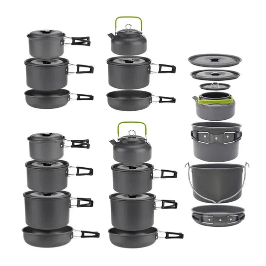 Leichtes Camping Kochgeschirr Set für 1-7 Personen – clever-campen Camping & Outdoor Schweiz