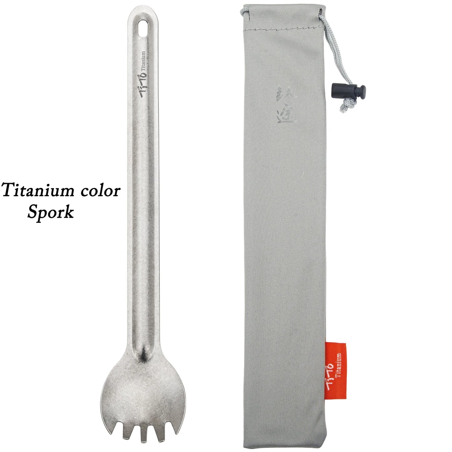 TiTo Titanium Spork mit langem Griff – ultraleicht