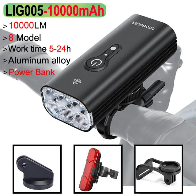 10000mAh Smart Fahrradlicht 10000LM wasserdicht USB
