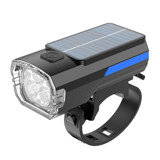Solarbetriebene Fahrrad-Frontlampe mit 3 LEDs