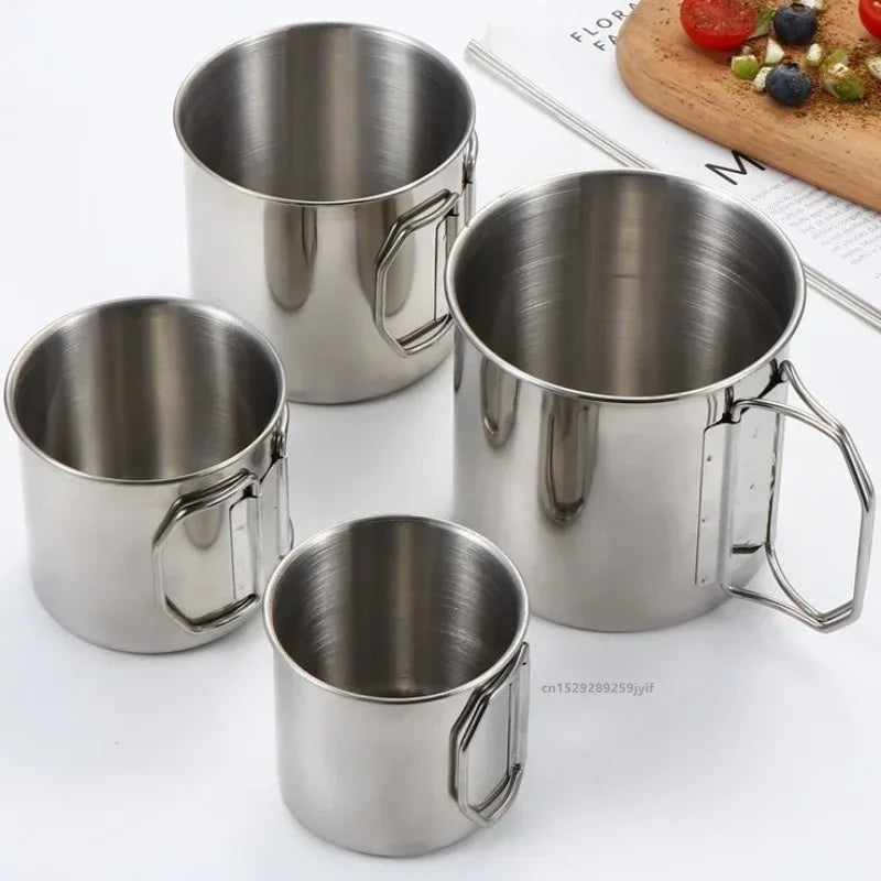 Edelstahl Campingbecher 250/350/500/700ml mit klappbarem – clever-campen Camping & Outdoor Schweiz