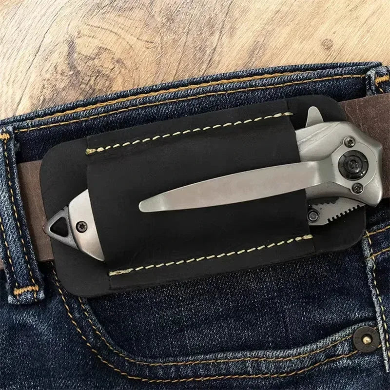Echtes Leder EDC Klappmesser Tasche für Outdoor – clever-campen Camping & Outdoor Schweiz