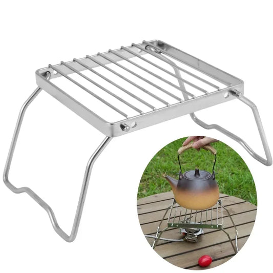 Faltbarer Campingkocher aus Edelstahl – Mini Grillständer – clever-campen Camping & Outdoor Schweiz