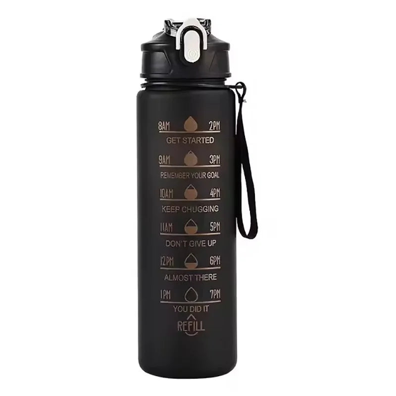 700ml Sport-Trinkflasche mit Strohhalm – Regenbogen-Farben