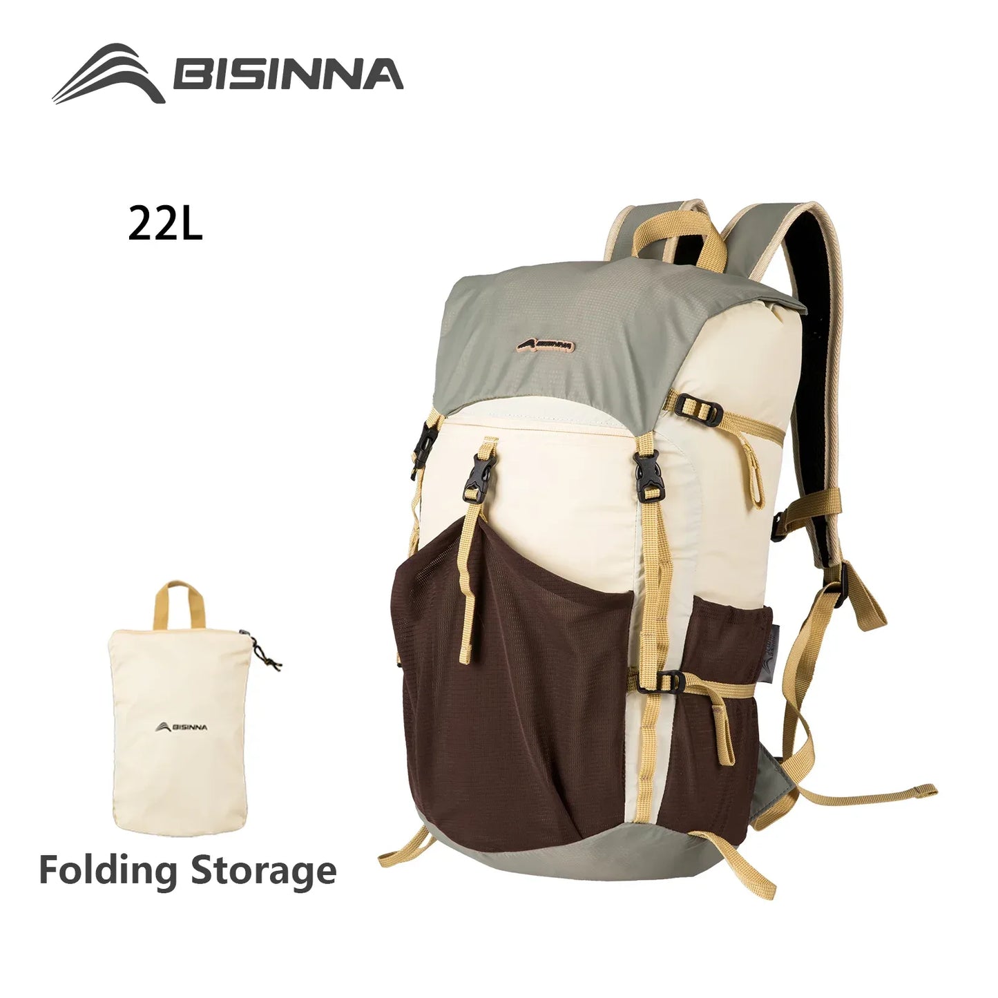 BISINNA 22L Wanderrucksack faltbar, wasserdicht, ultraleicht – clever-campen Camping & Outdoor Schweiz