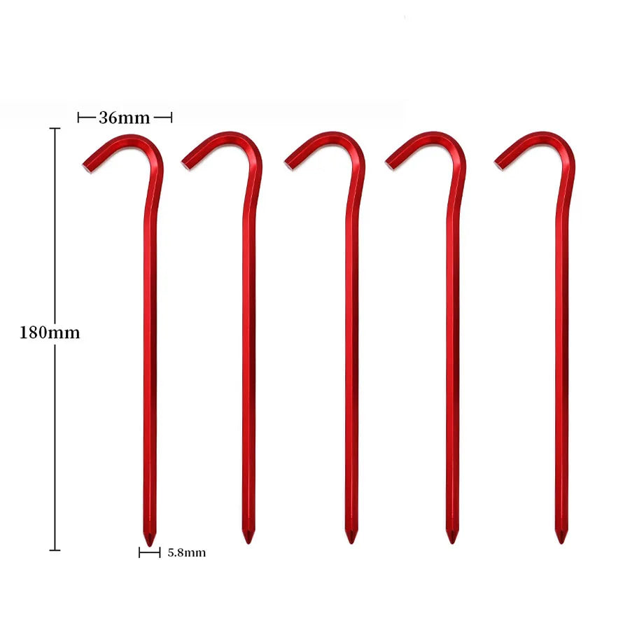 Leichte Zeltpflöcke aus Aluminium 18 cm für Camping